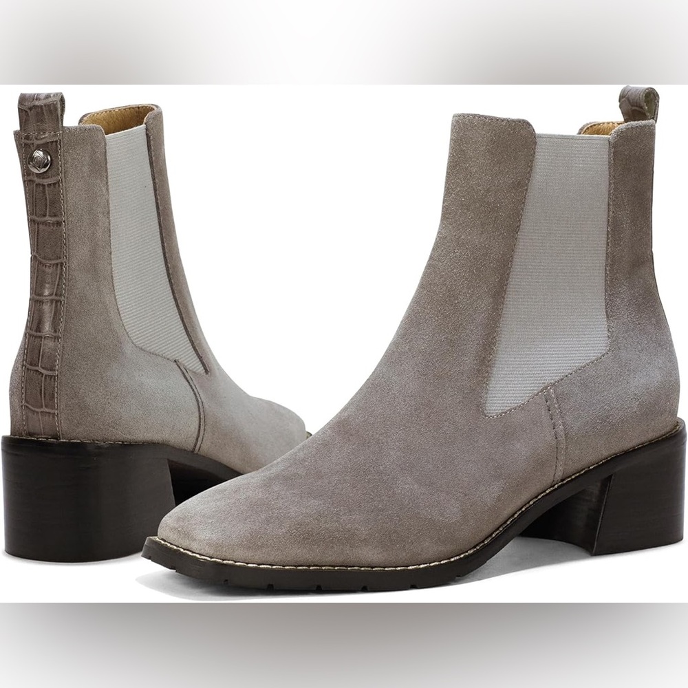 Donald Pliner NWOT Flower Boots in Smoke Sz 8 - Picture 4 of 11